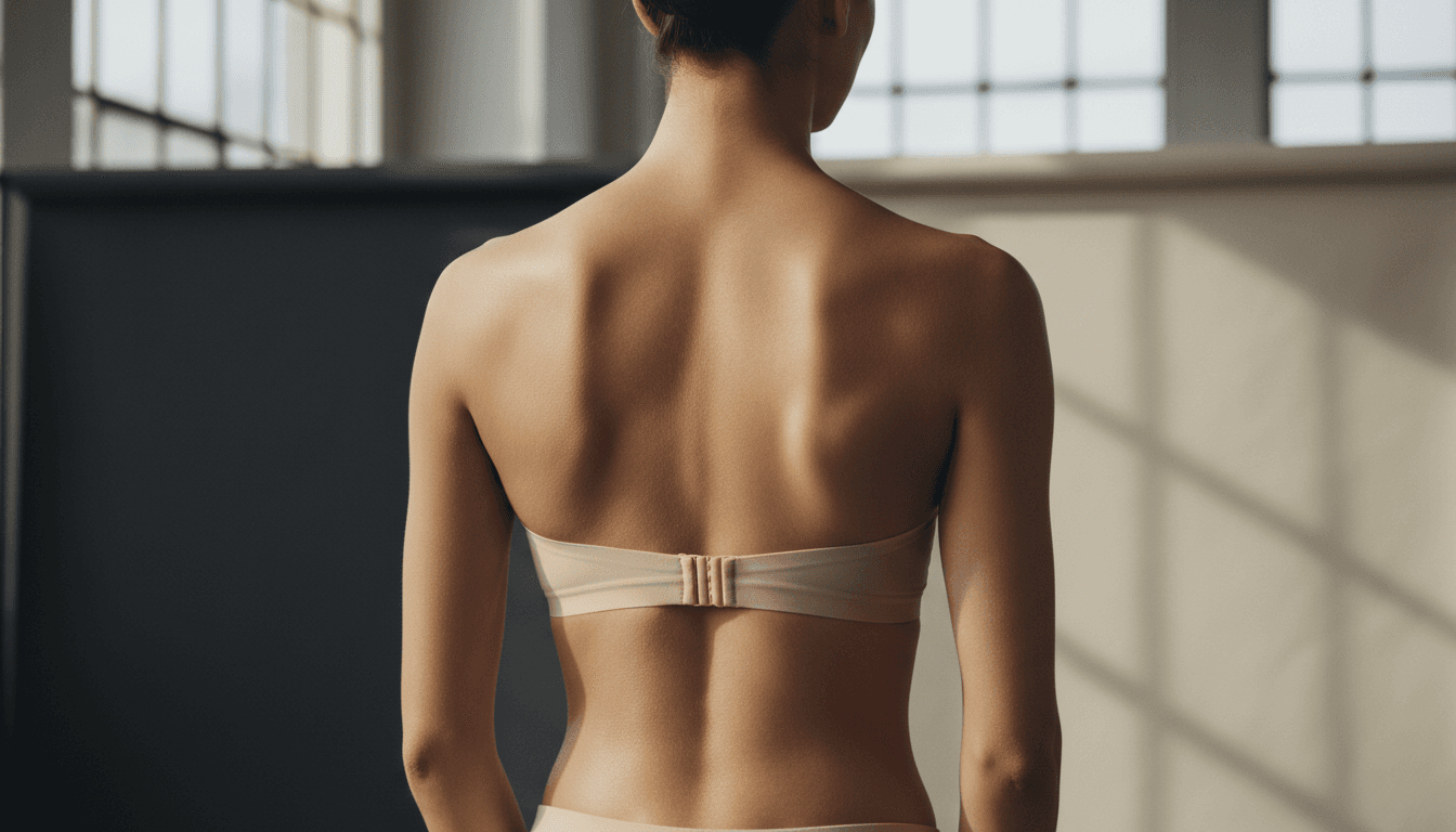 Stay-put adhesive bra on a dancer